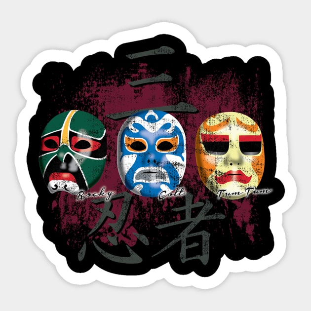 3 Ninjas Masks Sticker by mikerozon